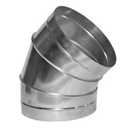 Отвод 45° Ø130 оцинк. сталь