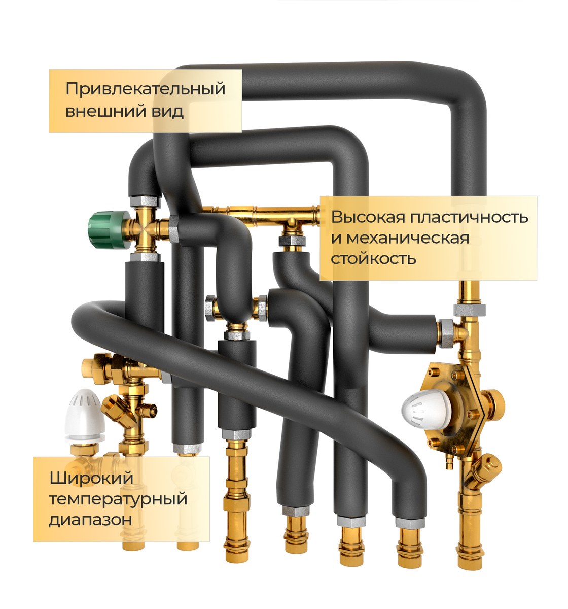 Трубка теплоизоляционная Energomax 22×9 мм, 2 м
